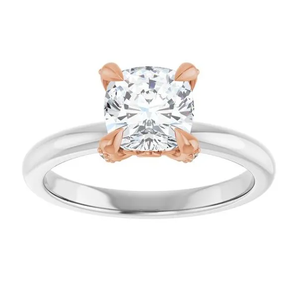 Claw-Prong Accented Engagement Ring Image 3 Vulcan's Forge LLC KANSAS CITY, MO