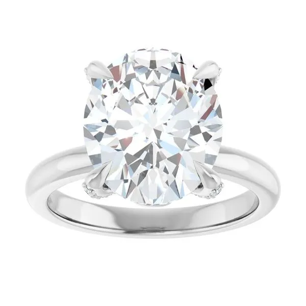 Claw-Prong Accented Engagement Ring Image 3 Shipley's Fine Jewelry Hampstead, MD