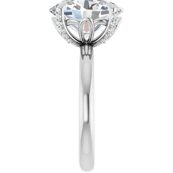 Claw-Prong Accented Engagement Ring Image 4 Shipley's Fine Jewelry Hampstead, MD