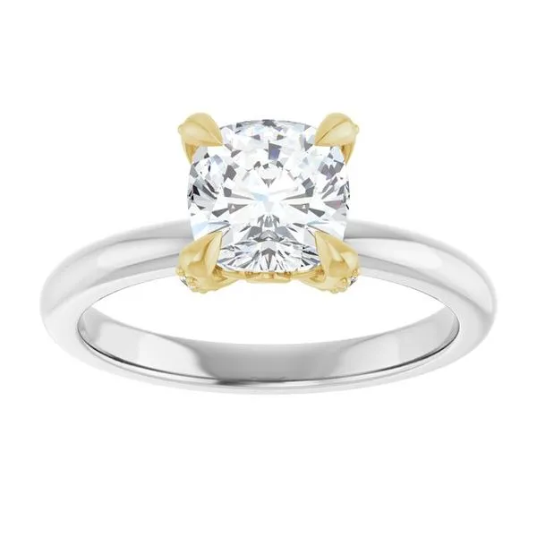 Claw-Prong Accented Engagement Ring Image 3 Raleigh Diamond Fine Jewelry Raleigh, NC