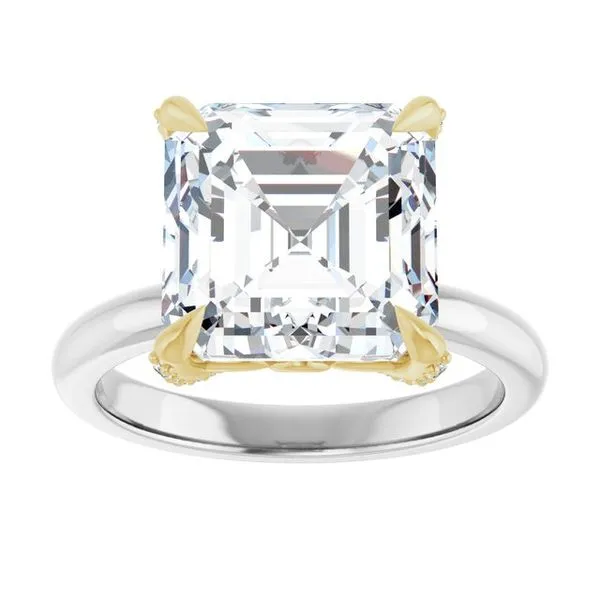 Claw-Prong Accented Engagement Ring Image 3 Northwood Jewelers Northwood, OH