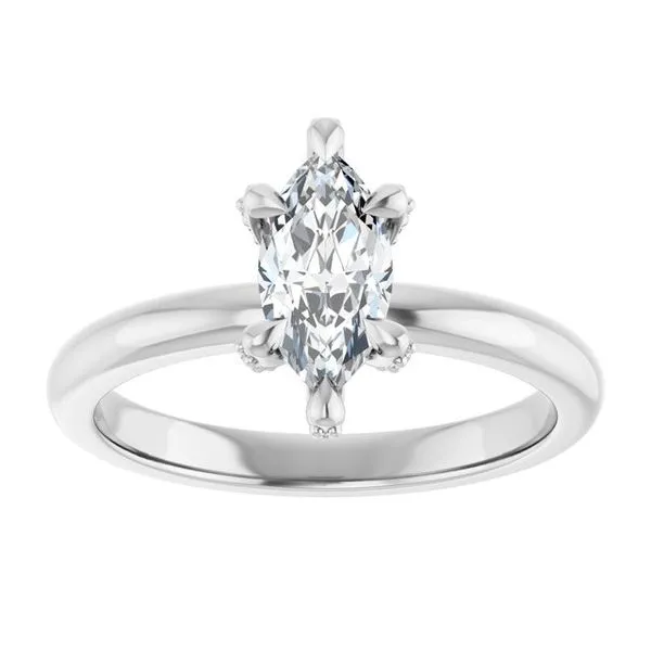 Claw-Prong Accented Engagement Ring Image 3 Don's Jewelry & Design Washington, IA