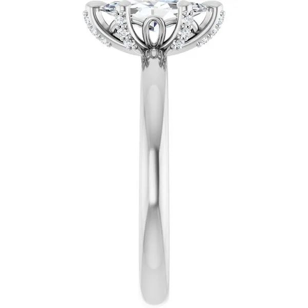 Claw-Prong Accented Engagement Ring Image 4 J. Thomas Jewelers Rochester Hills, MI