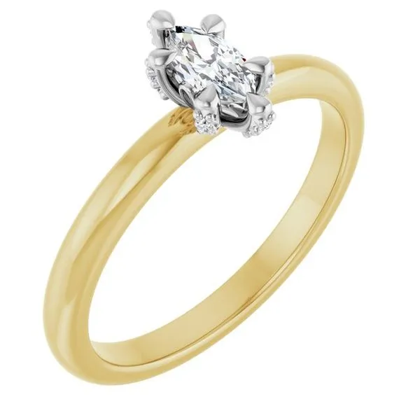 Claw-Prong Accented Engagement Ring