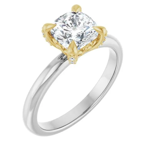 Claw-Prong Accented Engagement Ring JF Jones Jewelers Rochester, NY