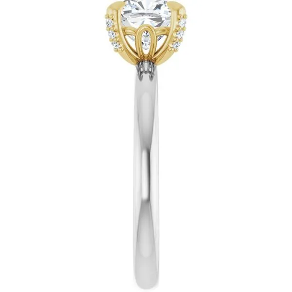 Claw-Prong Accented Engagement Ring Image 4 Northwood Jewelers Northwood, OH