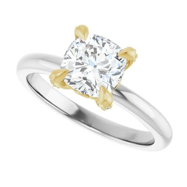 Claw-Prong Accented Engagement Ring Image 5 Raleigh Diamond Fine Jewelry Raleigh, NC