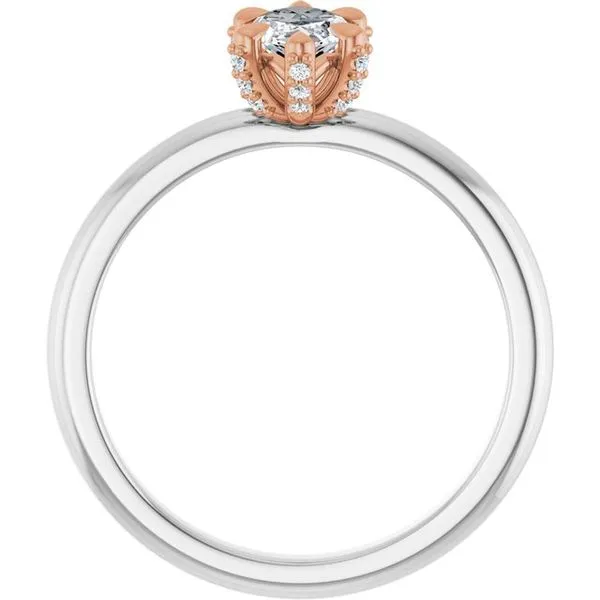 Claw-Prong Accented Engagement Ring Image 2 Don's Jewelry & Design Washington, IA
