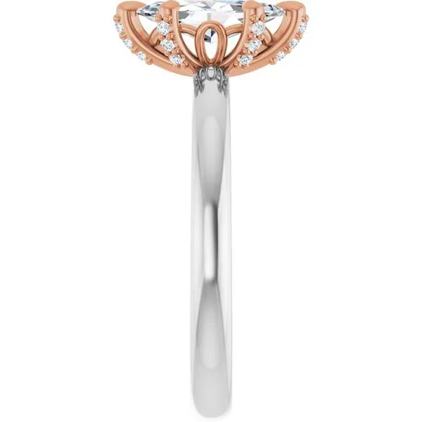 Claw-Prong Accented Engagement Ring Image 4 The Jewelry Source El Segundo, CA