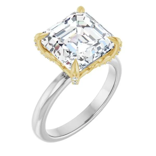 Claw-Prong Accented Engagement Ring
