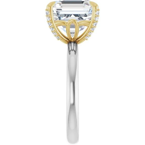 Claw-Prong Accented Engagement Ring Image 4 Stuart Benjamin & Co. Jewelry Designs San Diego, CA
