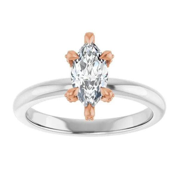 Claw-Prong Accented Engagement Ring Image 3 Don's Jewelry & Design Washington, IA