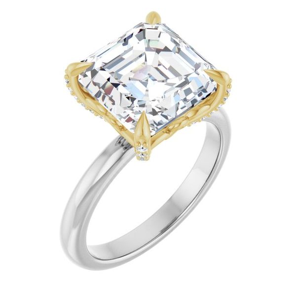 Claw-Prong Accented Engagement Ring