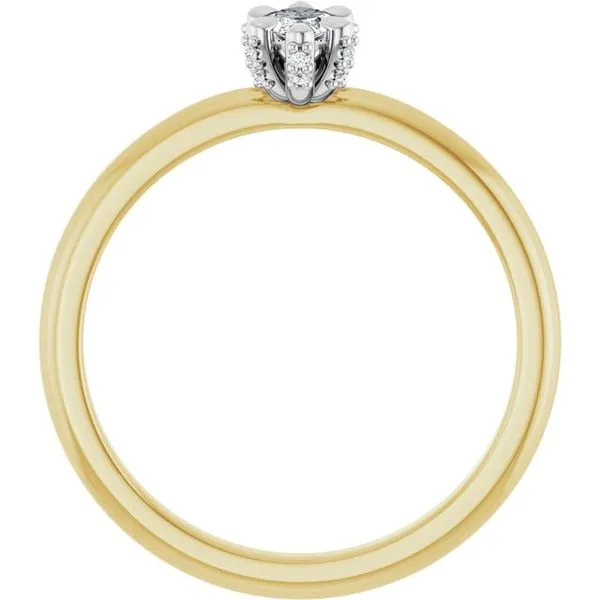 Claw-Prong Accented Engagement Ring Image 2 Ocean View Jewelers Millville, DE