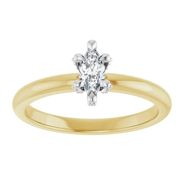 Claw-Prong Accented Engagement Ring Image 3 J. West Jewelers Round Rock, TX
