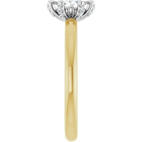 Claw-Prong Accented Engagement Ring Image 4 Mark Jewellers La Crosse, WI