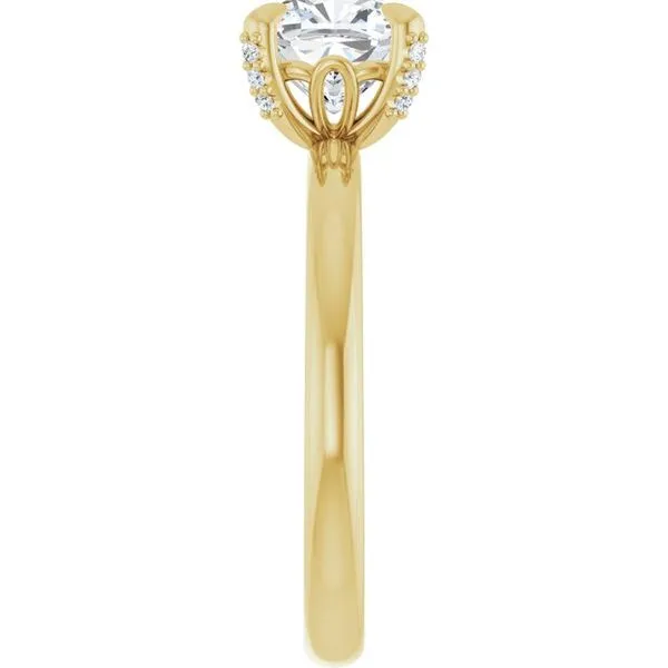 Claw-Prong Accented Engagement Ring Image 4 Michael Szwed Jewelers Longmeadow, MA