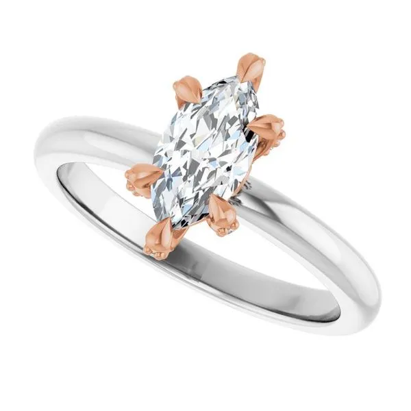 Claw-Prong Accented Engagement Ring Image 5 Futer Bros Jewelers York, PA