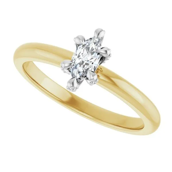 Claw-Prong Accented Engagement Ring Image 5 Hudson Valley Goldsmith New Paltz, NY