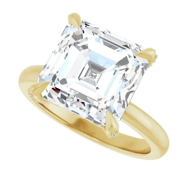 Claw-Prong Accented Engagement Ring Image 5 Raleigh Diamond Fine Jewelry Raleigh, NC