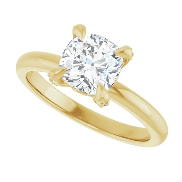 Claw-Prong Accented Engagement Ring Image 5 Stuart Benjamin & Co. Jewelry Designs San Diego, CA