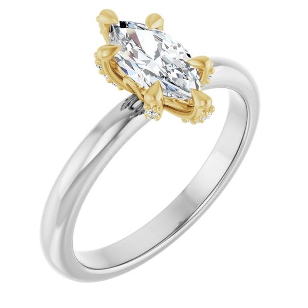 Claw-Prong Accented Engagement Ring