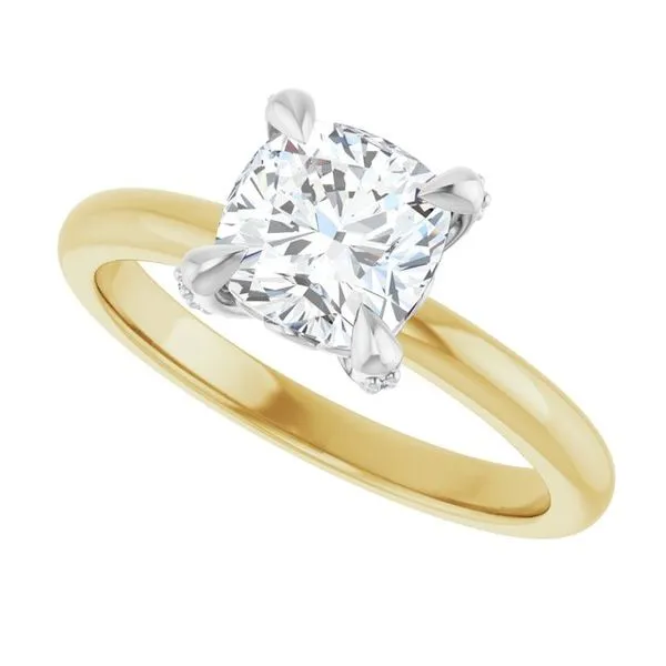 Claw-Prong Accented Engagement Ring Image 5 Michael Szwed Jewelers Longmeadow, MA