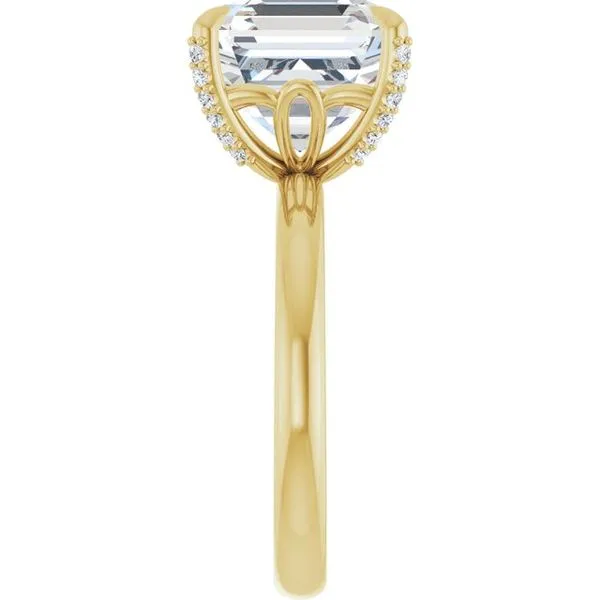 Claw-Prong Accented Engagement Ring Image 4 JF Jones Jewelers Rochester, NY