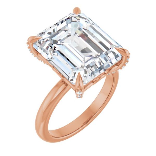 Claw-Prong Accented Engagement Ring