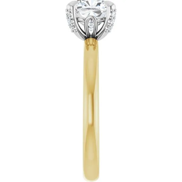 Claw-Prong Accented Engagement Ring Image 4 Don's Jewelry & Design Washington, IA