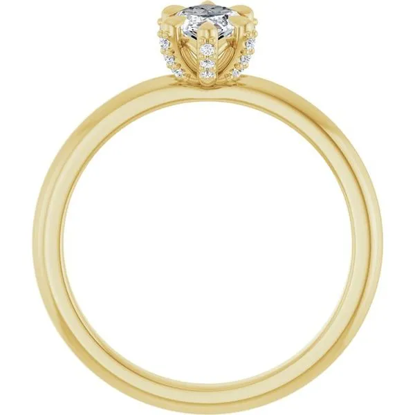 Claw-Prong Accented Engagement Ring Image 2 Clater Jewelers Louisville, KY