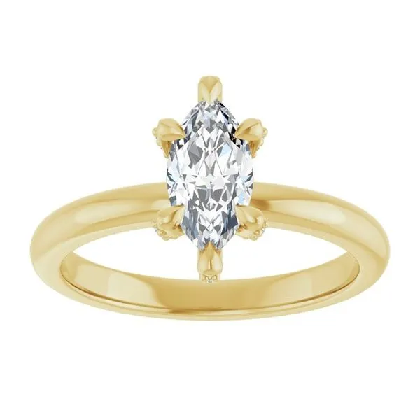 Claw-Prong Accented Engagement Ring Image 3 Clater Jewelers Louisville, KY