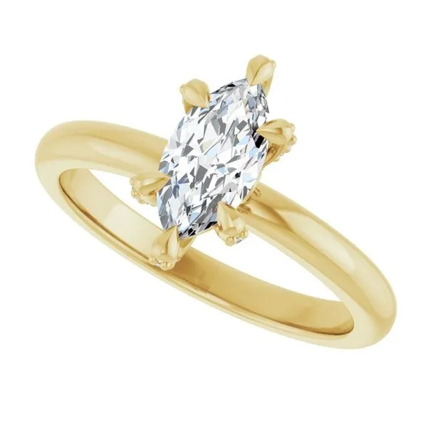 Claw-Prong Accented Engagement Ring Image 5 Futer Bros Jewelers York, PA