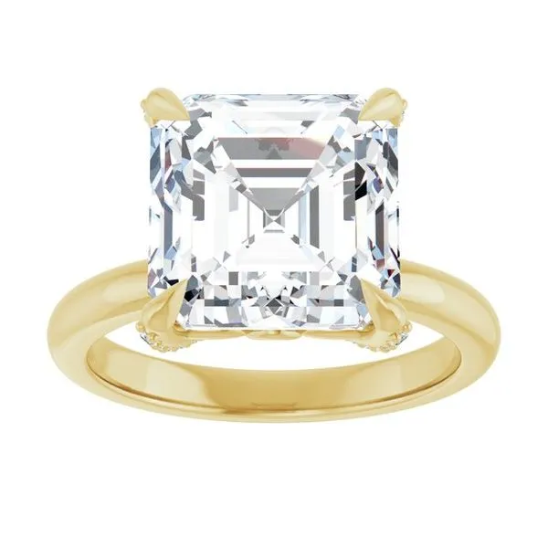 Claw-Prong Accented Engagement Ring Image 3 JF Jones Jewelers Rochester, NY