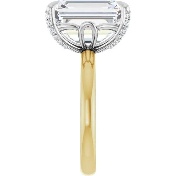 Claw-Prong Accented Engagement Ring Image 4 J. West Jewelers Round Rock, TX