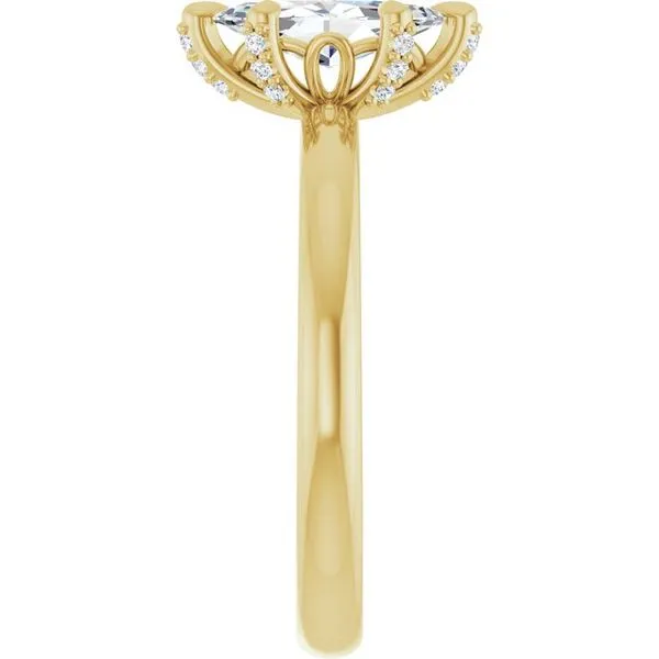 Claw-Prong Accented Engagement Ring Image 4 Futer Bros Jewelers York, PA