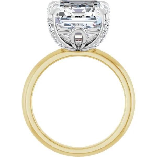 Claw-Prong Accented Engagement Ring Image 2 Jimmy Smith Jewelers Decatur, AL