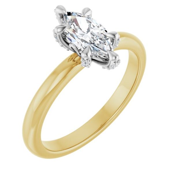 Claw-Prong Accented Engagement Ring