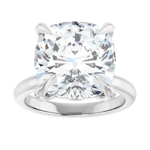 Claw-Prong Accented Engagement Ring Image 3 Vulcan's Forge LLC KANSAS CITY, MO