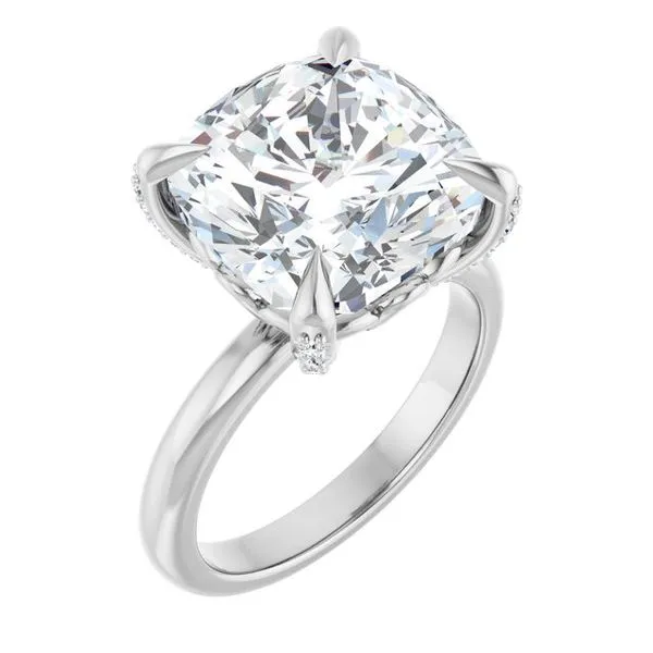 Claw-Prong Accented Engagement Ring Don's Jewelry & Design Washington, IA