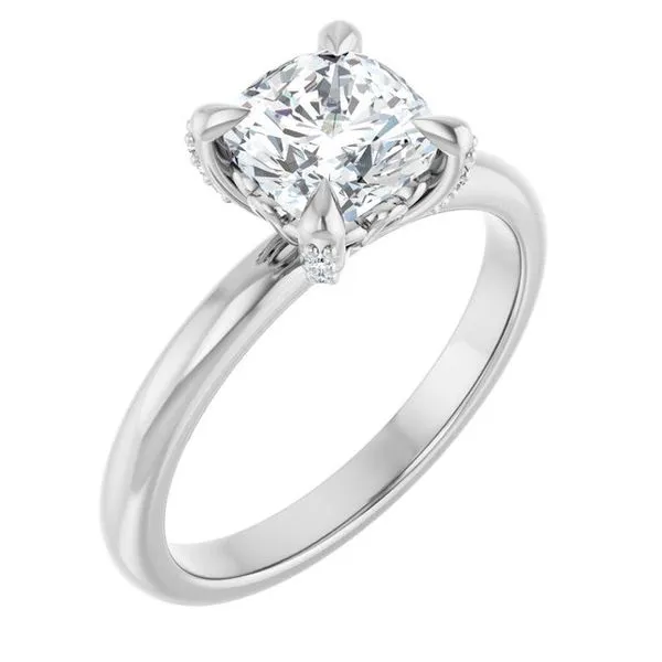 Claw-Prong Accented Engagement Ring Raleigh Diamond Fine Jewelry Raleigh, NC