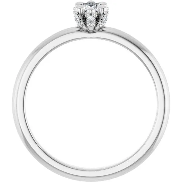 Claw-Prong Accented Engagement Ring Image 2 House of Silva Wooster, OH