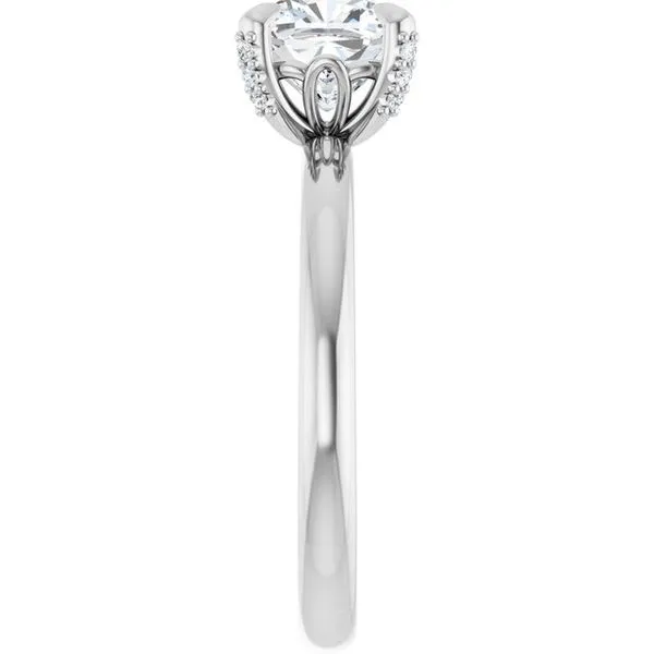 Claw-Prong Accented Engagement Ring Image 4 Ocean View Jewelers Millville, DE