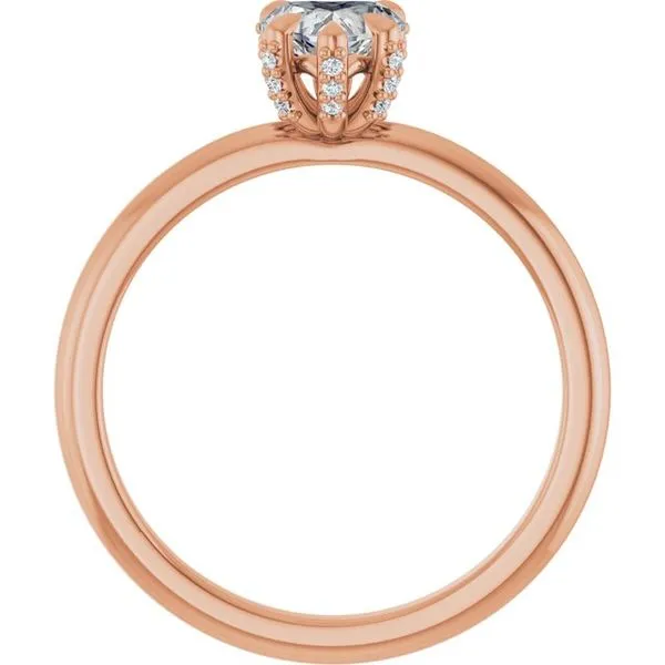 Claw-Prong Accented Engagement Ring Image 2 The Jewelry Source El Segundo, CA