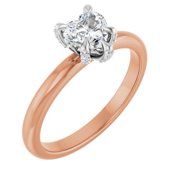 Claw-Prong Accented Engagement Ring