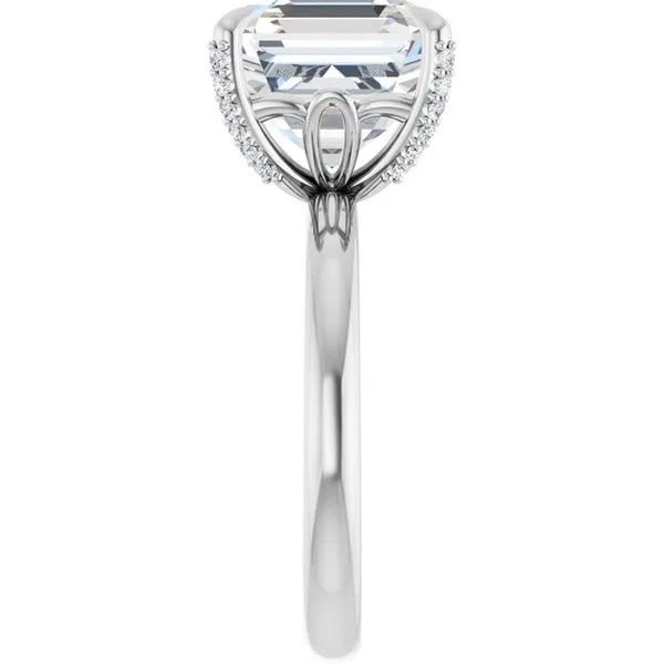 Claw-Prong Accented Engagement Ring Image 4 Mark Jewellers La Crosse, WI