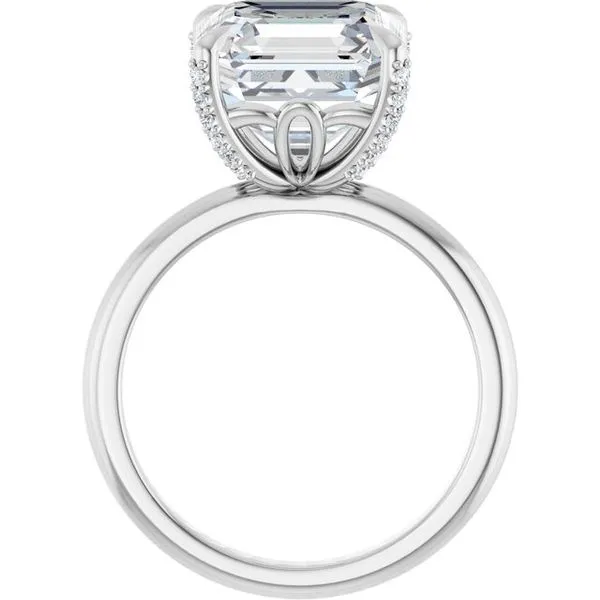 Claw-Prong Accented Engagement Ring Image 2 Austin's Fine Diamonds & Jewelry Lyndhurst, NJ