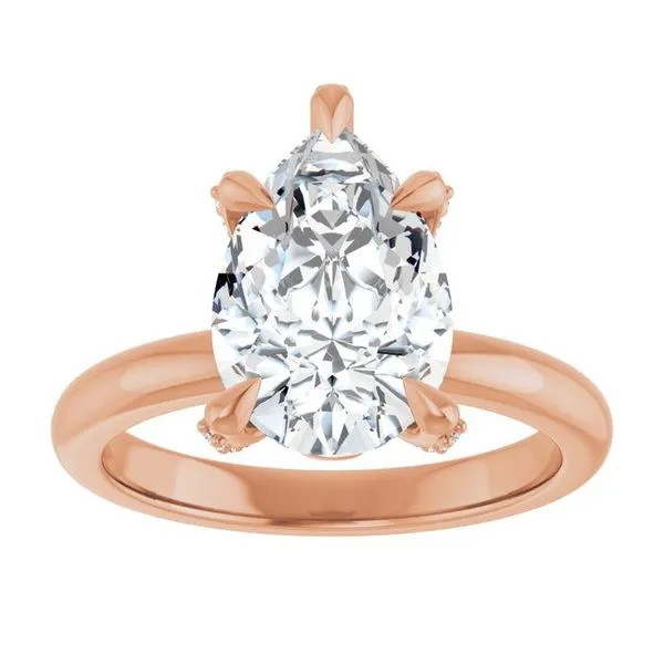 Claw-Prong Accented Engagement Ring Image 3 Don's Jewelry & Design Washington, IA