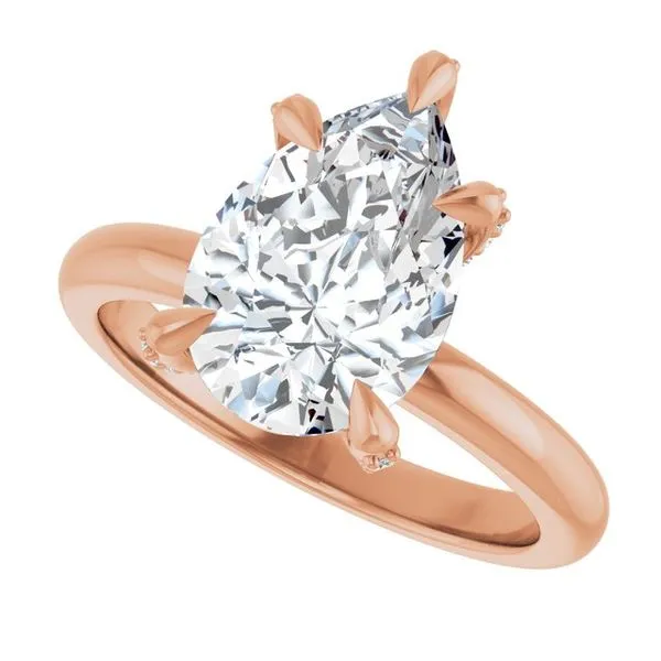 Claw-Prong Accented Engagement Ring Image 5 Clater Jewelers Louisville, KY