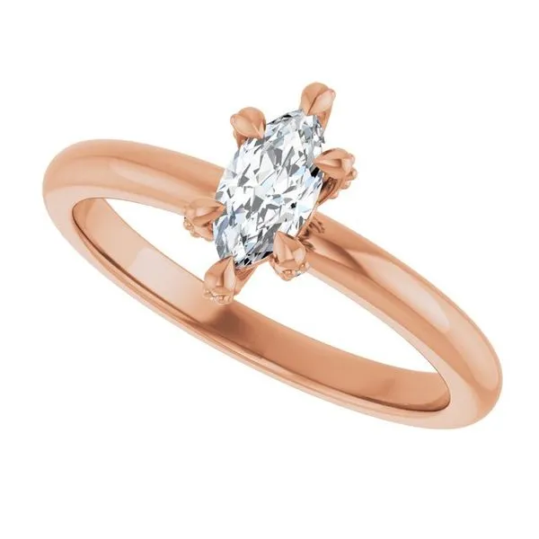 Claw-Prong Accented Engagement Ring Image 5 Vulcan's Forge LLC KANSAS CITY, MO